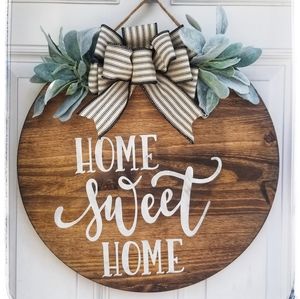 Rustic Farmhouse Inspired 17" Door Hanger